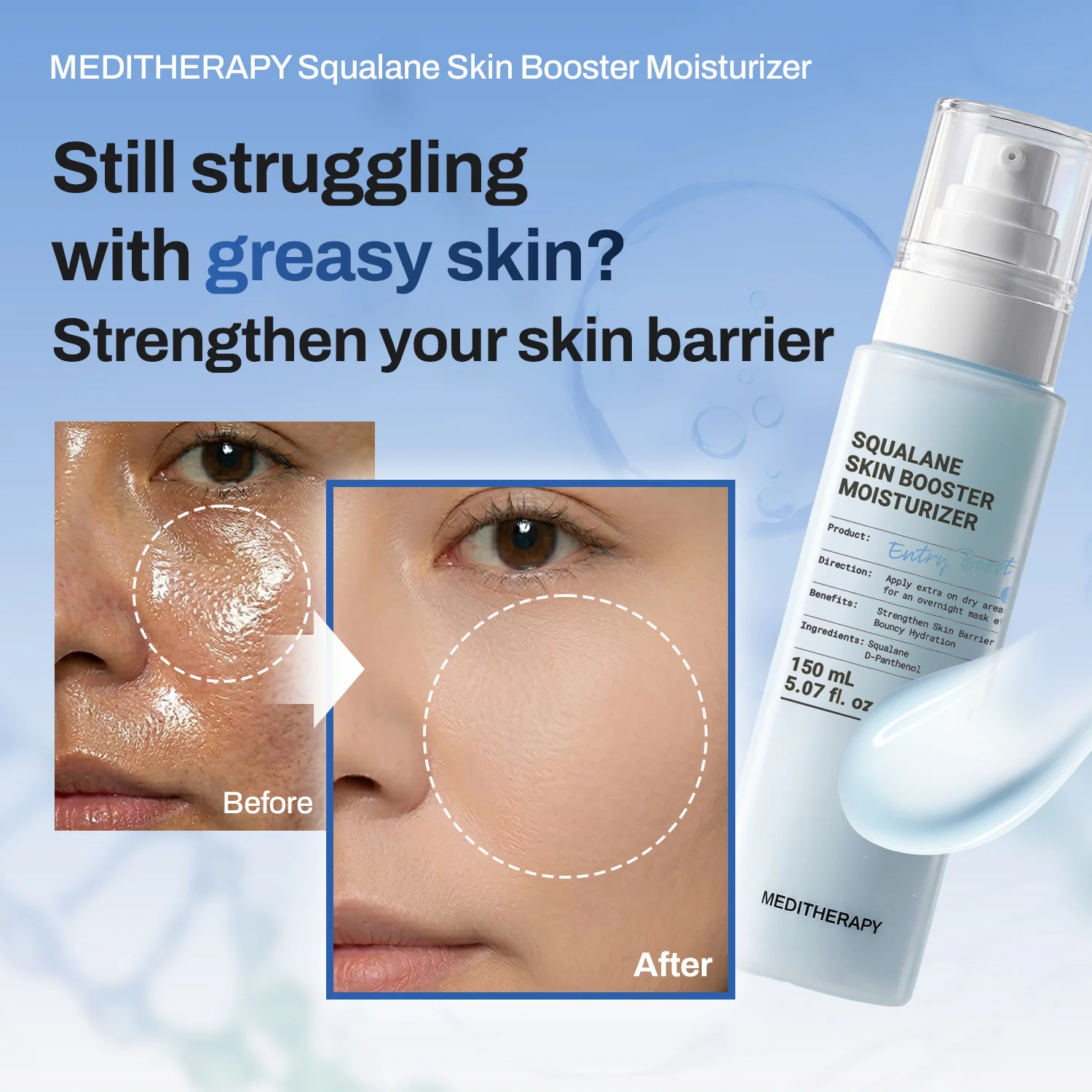 [Amazon's Choice] Squalane Moisturizer - Barrier Repair & Glowy Skin