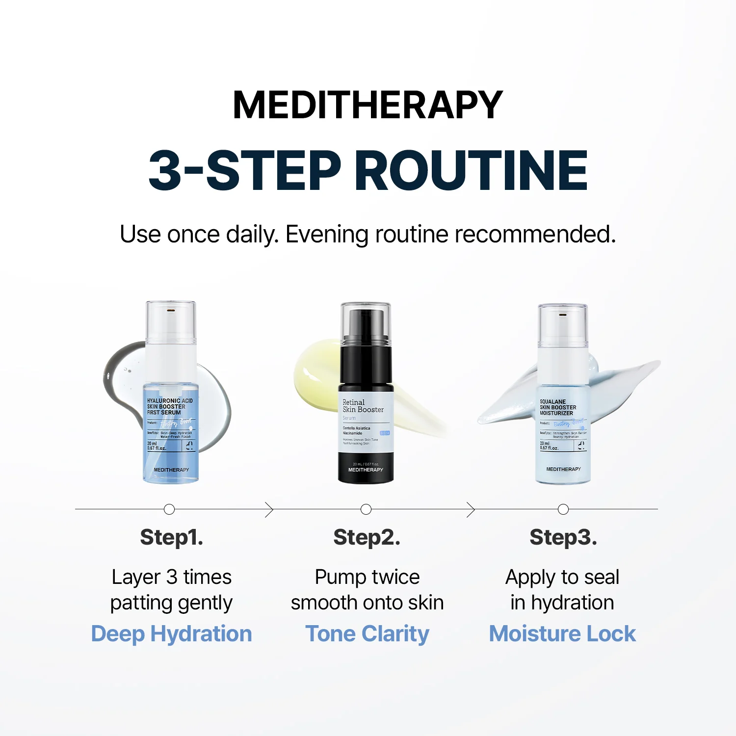 3-Step Korean Glass Skin Trio — Retinal, Hyaluronic Acid & Squalane Moisturizer - Image 8